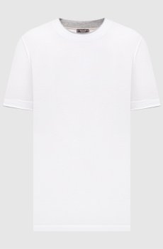 Белая футболка с эффектом наложения слоев