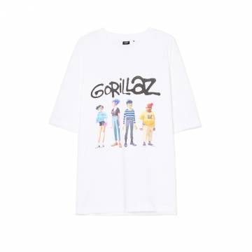 Cropp - Біла футболка з принтом Gorillaz - білий Cropp - Біла футболка з принтом Gorillaz - білий