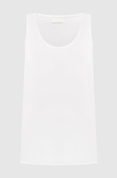 Белый топ из шелка