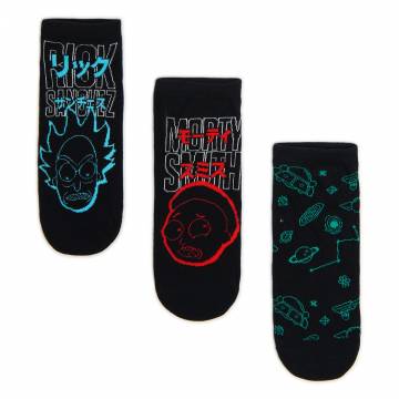Cropp - Укорочені шкарпетки, 3 пари Rick and Morty - чорний Cropp - Укорочені шкарпетки, 3 пари Rick and Morty - чорний