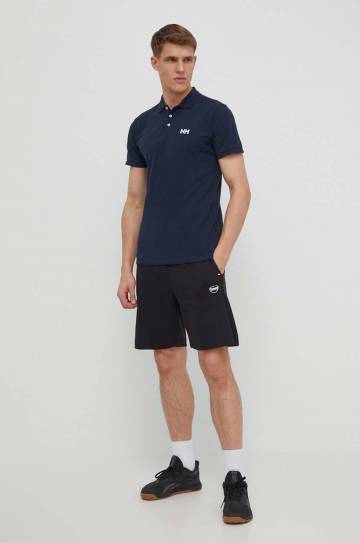 Хлопковое поло Helly Hansen цвет синий однотонное Хлопковое поло Helly Hansen цвет синий однотонное
