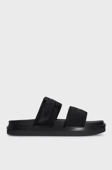 Мужские черные слайдеры DOUBLE BAR SANDAL Черный 40 Calvin Klein YM0YM00946