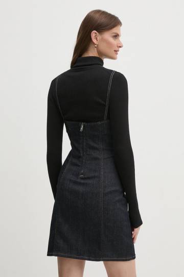 Джинсовое платье Calvin Klein Jeans цвет синий mini расклешённое J20J223980 Джинсовое платье Calvin Klein Jeans цвет синий mini расклешённое J20J223980