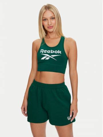 Reebok Топ Identity Big Logo Cotton Bralette 100076020 Зелений Slim Fit Reebok Топ Identity Big Logo Cotton Bralette 100076020 Зелений Slim Fit