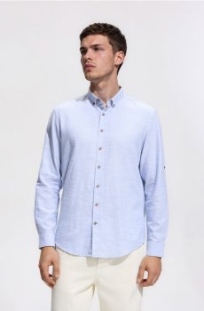Reserved - Структурована сорочка regular fit - блідо-блакитний - 344HF-05X