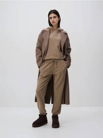 Reserved - Спортивні штани зі шнурком - коричневий - 643GA-88X