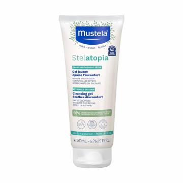 Детский очищающий гель для купания Mustela Stelatopia Cleansing Gel Lavant With Sunflower, для сухой и атопичной кожи, 200 мл Детский очищающий гель для купания Mustela Stelatopia Cleansing Gel Lavant With Sunflower, для сухой и атопичной кожи, 200 мл