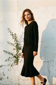 Кардиган з сумішшю вовни та віскози - чорний