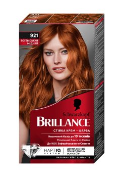 Интенсивная крем-краска для волос Brillance 921 Богемский медный, 160 мл