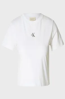 Женская белая футболка LOGO CROPPED Белый XS Calvin Klein Jeans LV047AB213