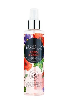 Уценка! Парфюмированный спрей для тела Yardley Poppy & Violet Moisturising Fragrance Body Mist женский, 200 мл