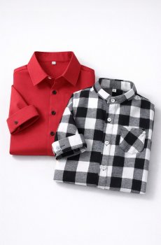 KIDGARB Boys Buffalo Checks Checked Casual Shirt