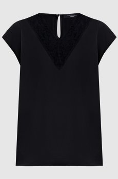 Черный топ WKDSTAFFA с кружевом