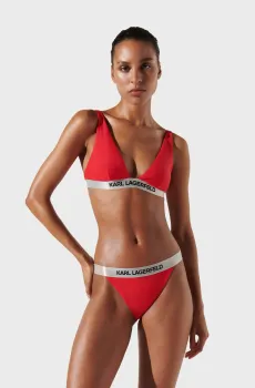 Женские красные трусики от купальника LOGO BIKINI Красный S Karl Lagerfeld 240W2219