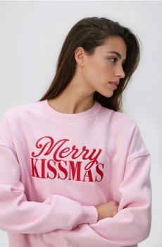 Reserved - Худі з вишитим написом - рожевий - 715GA-30X