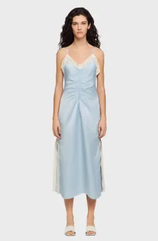 Женское голубое платье Голубой 40 Sandro SFPRO04619_Sky Blue