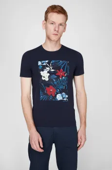 Мужская темно-синяя футболка Синий XL Pierre Cardin PC.-C5 21080.2104