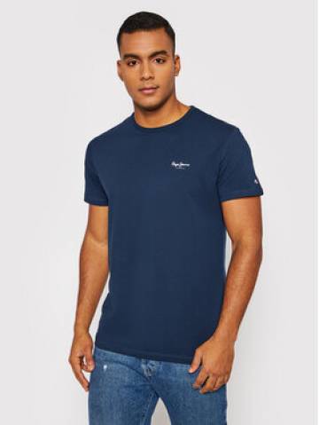 Pepe Jeans Футболка Original Basic 3 N PM508212 Cиній Slim Fit Pepe Jeans Футболка Original Basic 3 N PM508212 Cиній Slim Fit