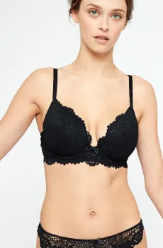 Женский черный бюстгальтер с тонкой чашкой SUCCESS Черный 80D Etam 6505644