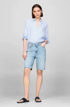 Женские голубые джинсовые шорты DNM SLIM SHORT HW ASH WRN Голубой 27 Tommy Hilfiger WW0WW41326
