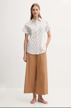 Хлопковая рубашка Max Mara Beachwear