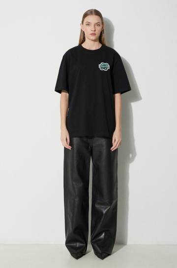 Хлопковая футболка Filling Pieces T-shirt Gowtu цвет чёрный с аппликацией 74433921861 Хлопковая футболка Filling Pieces T-shirt Gowtu цвет чёрный с аппликацией 74433921861