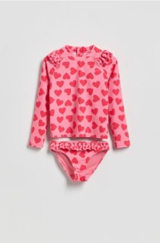 Reserved - Купальник з довгим рукавом - яскраво-рожевий - 826IR-42X