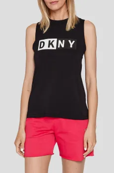 Женская черная майка Черный L DKNY DP8T5892