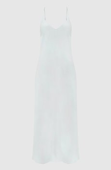 Зеленое платье макси из шелка