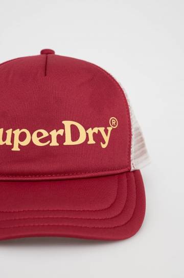 Кепка Superdry цвет красный с принтом Кепка Superdry цвет красный с принтом