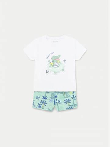 Mayoral Комплект футболка і плавки 1648 Голубий Regular Fit