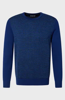 Мужской синий шерстяной джемпер Синий XL Pierre Cardin PC.-C5 51070.5071