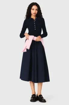 Женское темно-синее шерстяное поло Синий 36 MAJE MFPPU00998_Navy