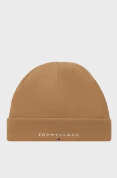 Мужская бежевая шапка TJM LINEAR LOGO FLEECE BEANIE Бежевый ONESIZE Tommy Jeans AM0AM12638