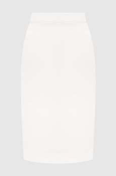 Юбка-карандаш цвета айвори из шерсти