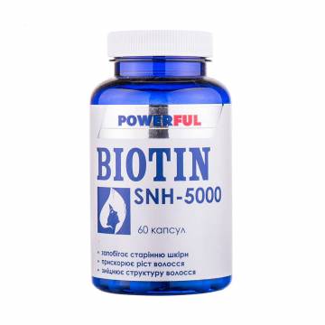 Биотин SNH-5000 Краса та здоровя Powerful Biotin SNH-5000, 60 капсул Биотин SNH-5000 Краса та здоровя Powerful Biotin SNH-5000, 60 капсул