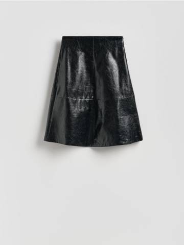 Reserved - Спідниця зі штучної шкіри - чорний - 725EH-99X