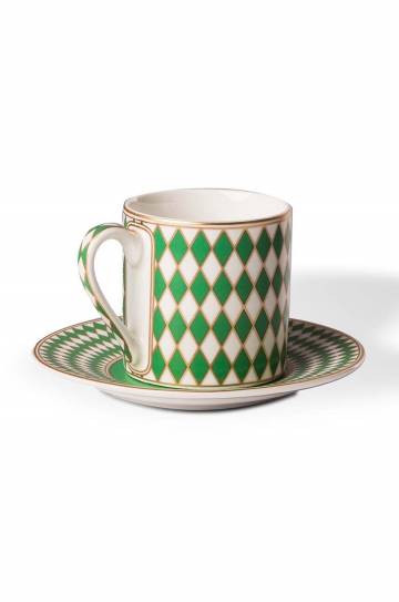 Набор чашек с блюдцами Pols Potten Espresso set Chess Набор чашек с блюдцами Pols Potten Espresso set Chess