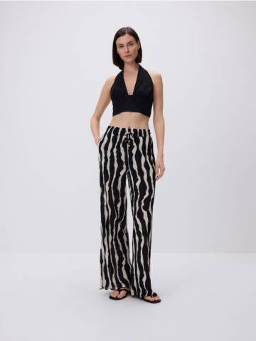 Reserved - Візерункові штани з намистинами - різнобарвний - ZQ705-MLC