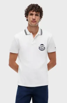 Мужское белое поло PIQUE BADGE Белый L Tommy Hilfiger MW0MW43061