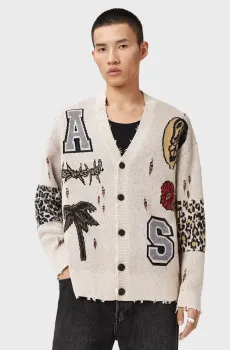 Мужской белый кардиган FOXX Белый XL AllSaints M052KE