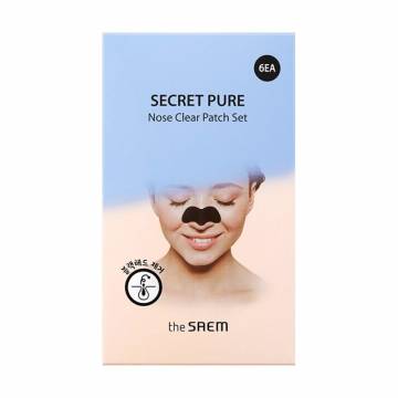 Набор пластырей для носа The Saem Secret Pure Nose Clear Patch Set от черных точек, 6 шт Набор пластырей для носа The Saem Secret Pure Nose Clear Patch Set от черных точек, 6 шт