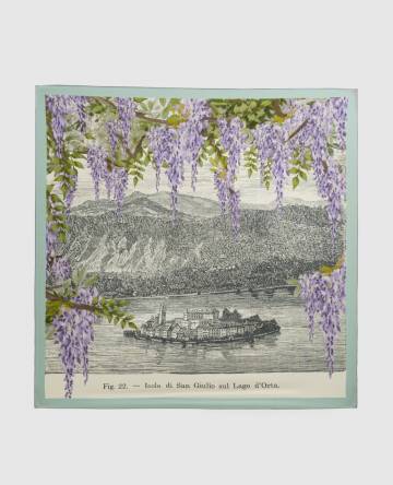 Платок из кашемира и шелка с принтом