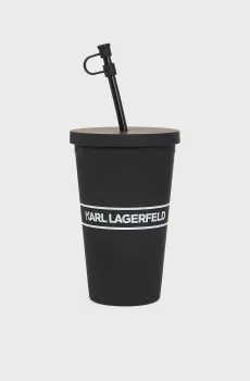 Черный стакан с трубочкой Черный ONESIZE Karl Lagerfeld A1M42033;999