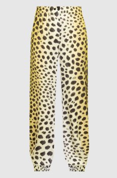 Желтые джоггеры в леопардовый узор