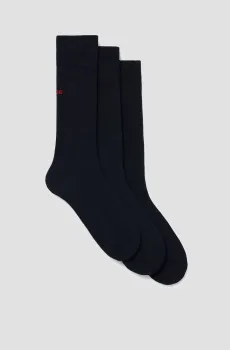 Мужские темно-синие носки (3 пары) Синий 43-46 HUGO 50493253;401