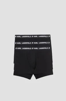 Мужские черные боксеры (3 шт) Черный S Karl Lagerfeld A1M47151;999