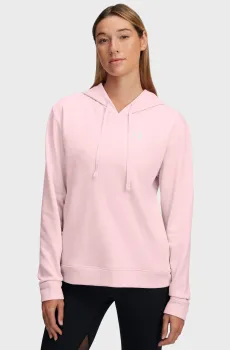 Женское розовое худи UA Rival Terry Hoodie Розовый XS Under Armour 6005511-647