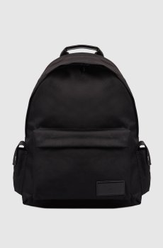 Черный рюкзак с патчем логотипа
