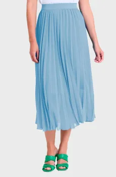 Женская голубая плиссированная юбка Голубой L Naf Naf CENJ007